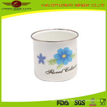 2015 New Design Enamel Mug with Elegant Decal